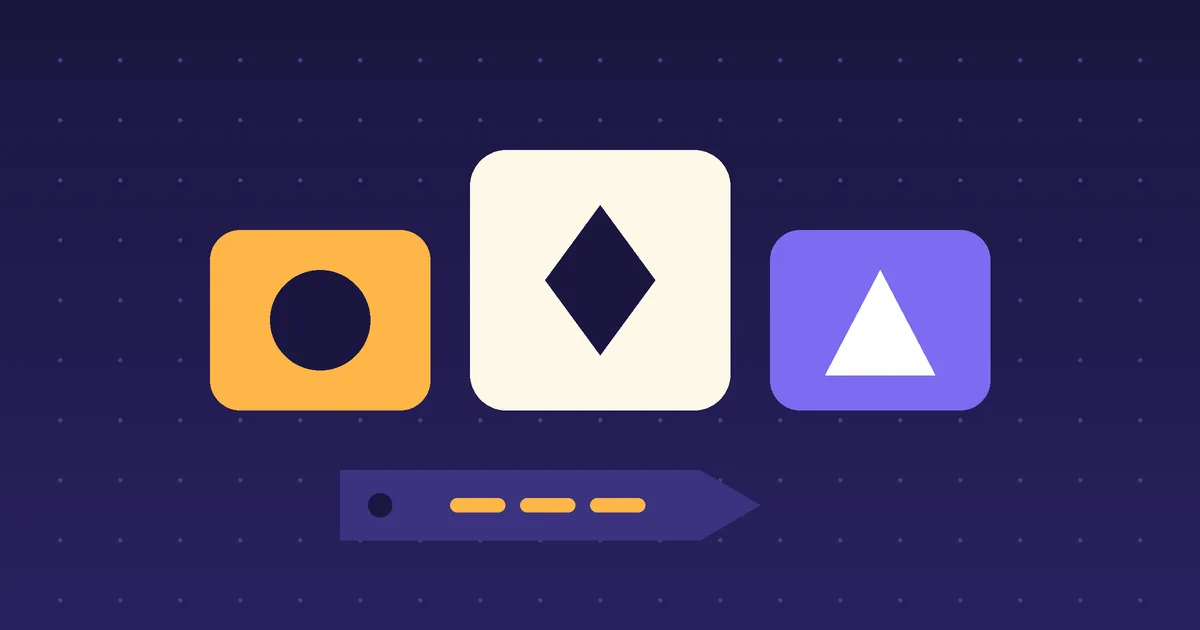 Three brand logo tiles and a name tag on a deep indigo background